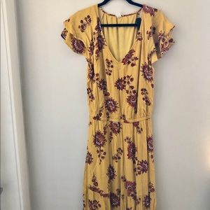 Yellow Floral Maxi Dress